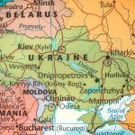 Map highlighting Ukraine and surrounding countries