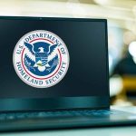 Laptop displaying U S Department of Homeland Security logo