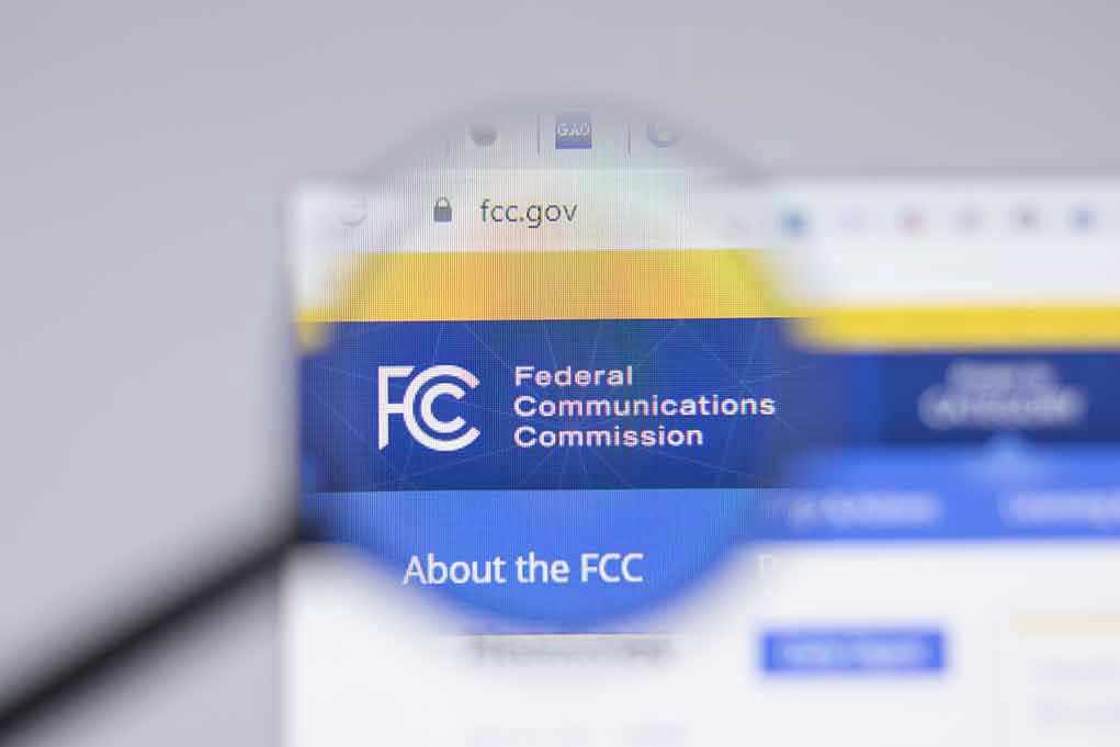 Federal Communications Commission website magnified on browser