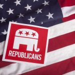 GOP’s $1.6 Billion Gambit: Will It Pay Off? Republican symbol on American flag background