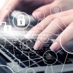 Taliban’s Internet Blackout Plunges Afghanistan Into Chaos Hands typing with cybersecurity icons overlay