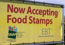 DoorDash Steps In: Government FAILS 40 Million on SNAP Yellow sign now accepting food stamps EBT SNAP