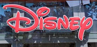 Controversy Hits Disney+: MASSIVE Fallout Bright red Disney logo displayed on a storefront window