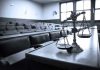 Scales of justice in an empty courtroom