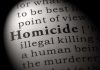 Pushups Got This CEO Murdered Magnified text showing definition of homicide.