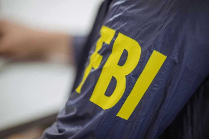Jacket with FBI letters in yellow