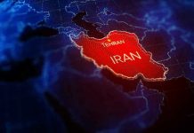 Iran’s ‘Total War’ Threat Shocks West Map highlighting Iran with Tehran marked.