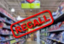 Plastic Ranch Recall Explodes Across 27 States Recall warning over blurred grocery store aisle