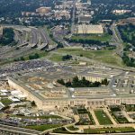 Pentagon Stunned by Trump’s Defense Plan Aerial view of the Pentagon surrounded by highways and urban areas