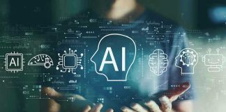 AI Robocaller Hammers 20,000 Gas Stations Person holding virtual icons related to artificial intelligence.