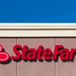 State Farm’s Wildfire Scandal: 398 Violations Uncovered State Farm logo displayed on a building against a blue sky