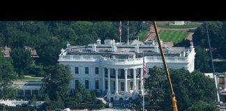 Granite Helipad Sparks DC Uproar Trump building granite helipad on White House South Lawn