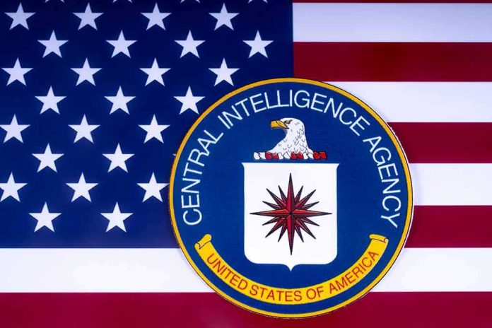 CIA emblem on the United States flag