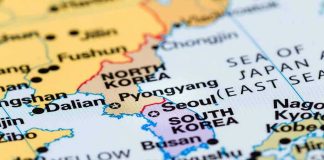 South Korea Plans Massive U.S. Energy Investment Map showing North and South Korea, Japan, and China.