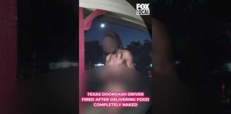Naked DoorDash driver caught on camera delivering food in Texas