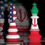 Trump’s Iran Gamble Hits A Wall Chess kings with United States and Iran flags facing each other