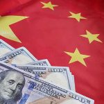 Foreign Cash Shadows California Power US dollars on Chinese flag