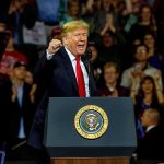See What Trump Just Did for Irish Whiskey Donald Trump speaking at a rally behind a presidential podium