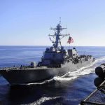 Southcom Took Out Four More Narco-Terrorists naval destroyer sailing at sea with flag flying