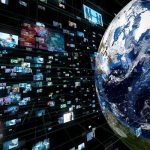 53 ChatGPT Photos Ended Up Somewhere Unexpected Earth with floating digital screens and data grid