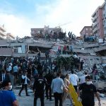 New Numbers Show the Scale of Gaza’s Economic Collapse Rescue workers and civilians on collapsed building after earthquake
