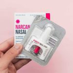 Narcan Found at Scene of Star’s Death Narcan nasal spray in blister pack held by hand