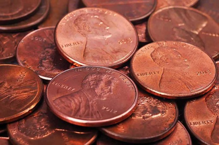 pile of copper pennies with heads side up
