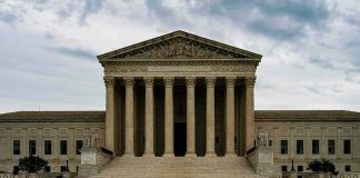 Supreme Court building with grand columns and steps