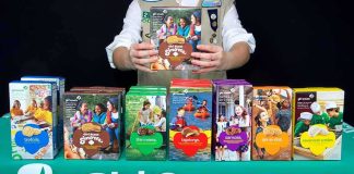 Even DOGS Can Buy Girl Scout Cookies Now?! Girl Scout displays assorted cookie boxes on a table