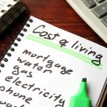House Takes MAJOR Action Against Data Centers Budget notebook with cost of living list, calculator, and cash