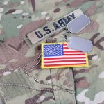 Trump Greenlights RARE Military Execution U.S. Army uniform with dog tags and American flag patch