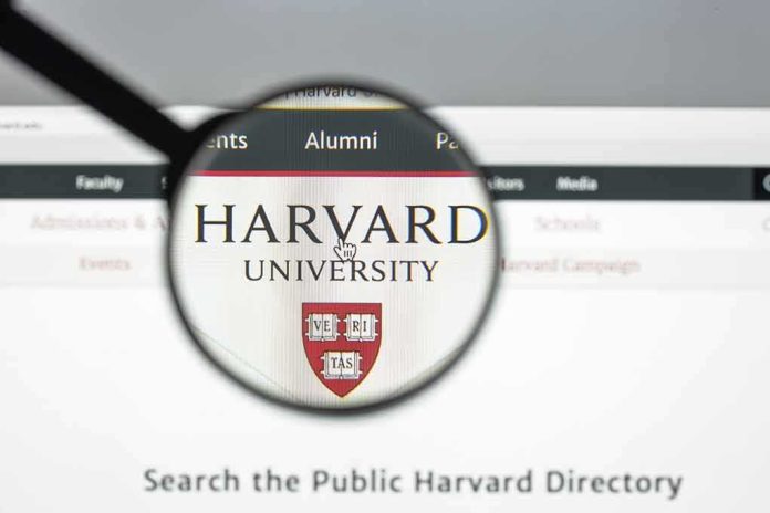 shutterstock_705057289 Magnifying glass highlighting Harvard University website header