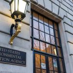 Building entrance with United States Environmental Protection Agency sign.