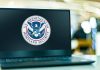 Laptop displaying U S Department of Homeland Security logo