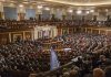 Large assembly in a government legislative chamber