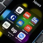 News app icons on a smartphone screen